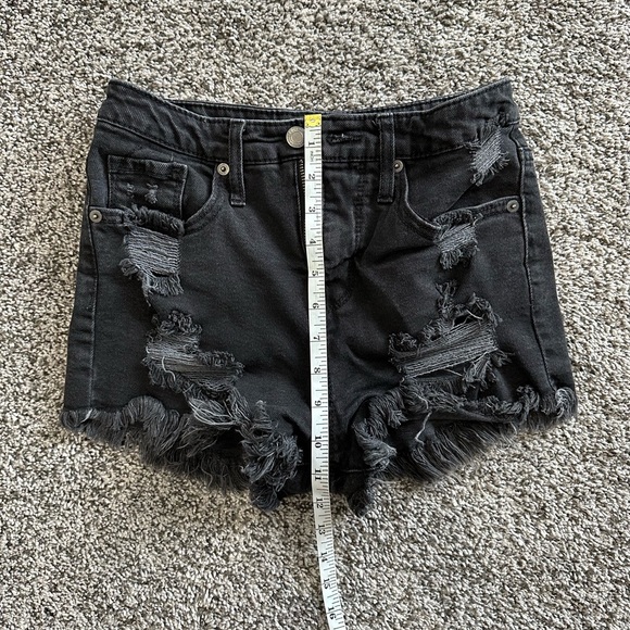 Mossimo Supply Co Black Grey Denim High Rise Shorts - Picture 2 of 4